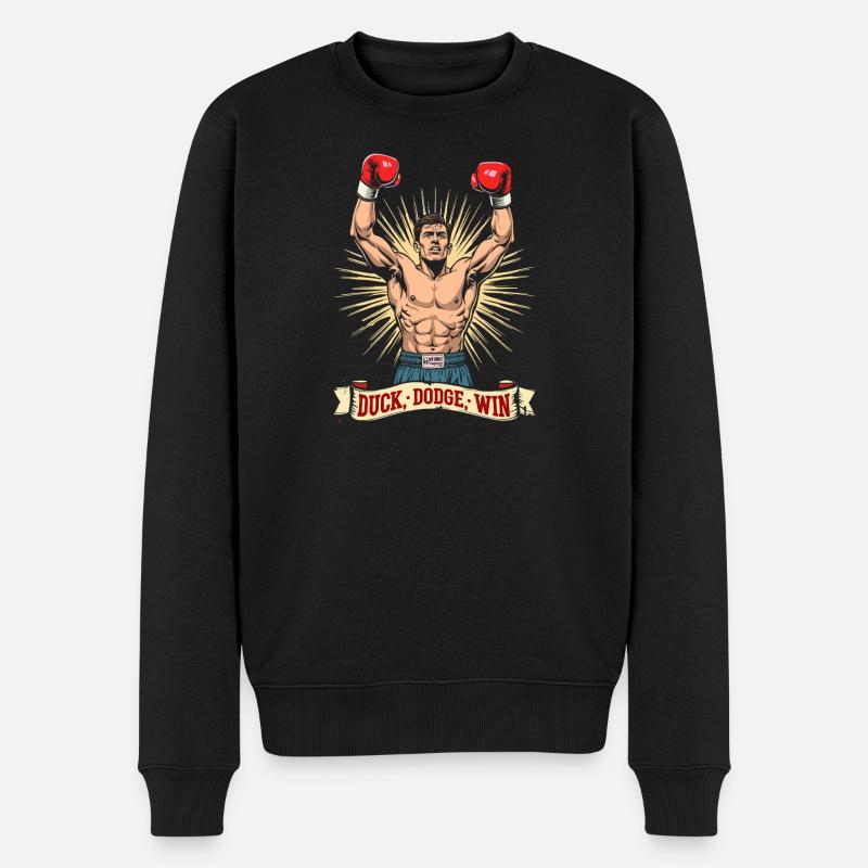 Boxer  - Männer Premium Bio Pullover - Schwarz