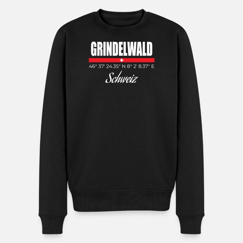 Grindelwald - Männer Premium Bio Pullover - Schwarz