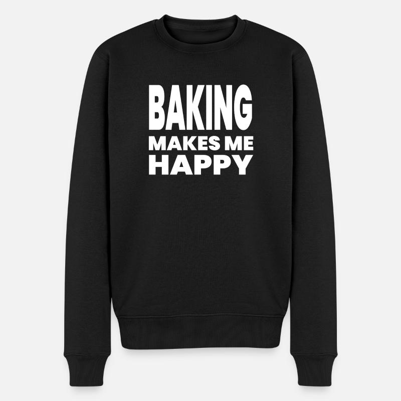 Backen - Männer Premium Bio Pullover - Schwarz