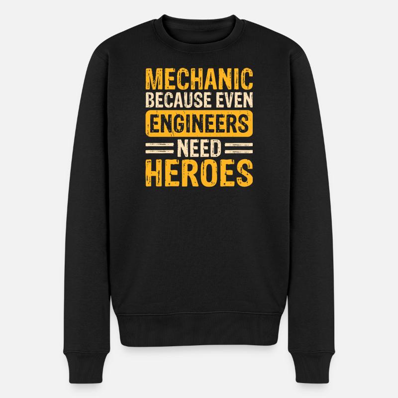 Mechaniker Mechatroniker Schrauber Geschenk - Männer Premium Bio Pullover - Schwarz