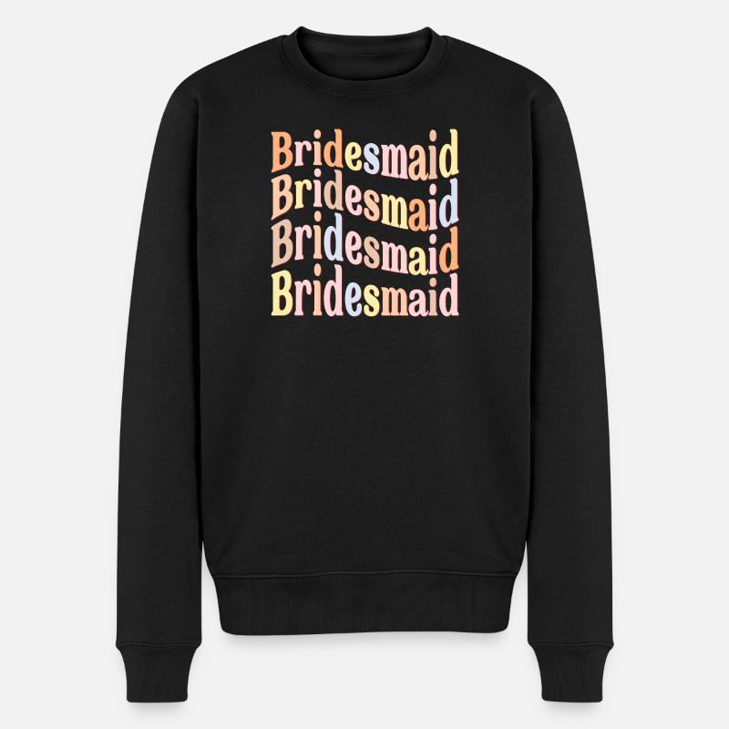 Braut in spe Brautjungfer - Männer Premium Bio Pullover - Schwarz