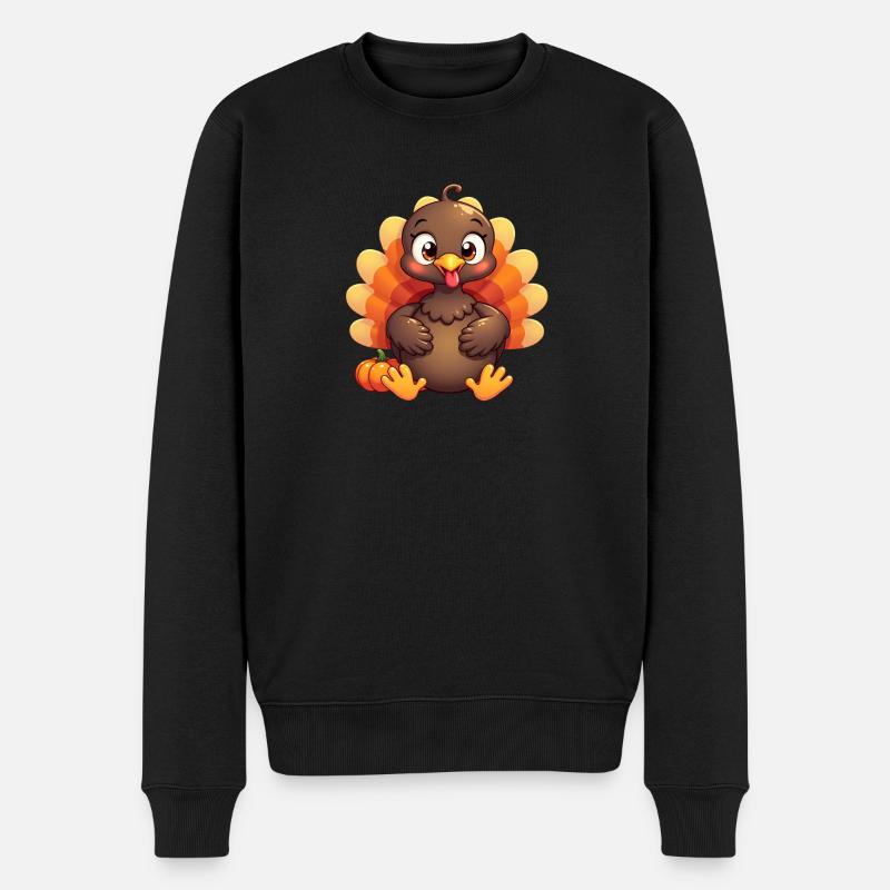 Bébé dinde de Thanksgiving - Pull Premium bio Homme - noir