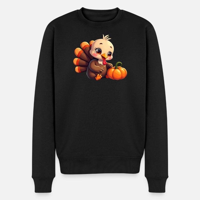 Bébé dinde de Thanksgiving - Pull Premium bio Homme - noir