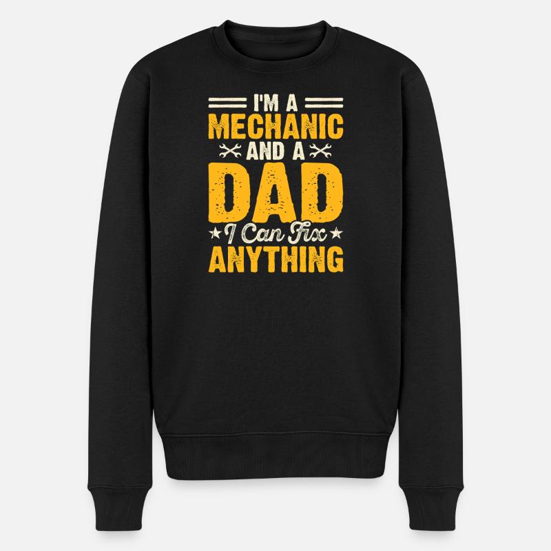 Mechaniker Mechatroniker Handwerker Geschenk - Männer Premium Bio Pullover - Schwarz
