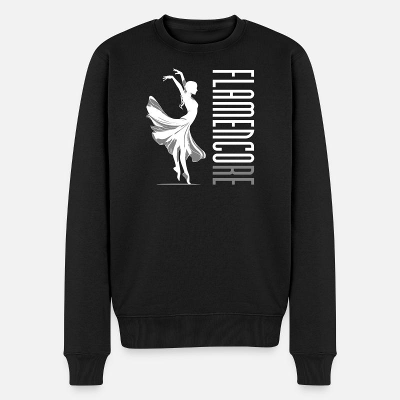 Flamencore Weiß - Männer Premium Bio Pullover - Schwarz