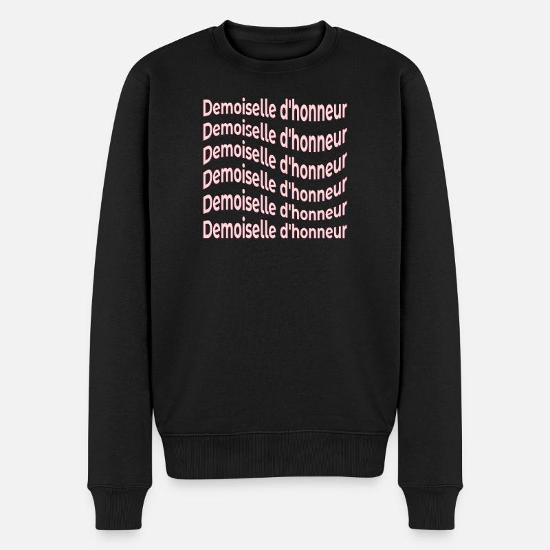 Brautjungfer Braut - Männer Premium Bio Pullover - Schwarz