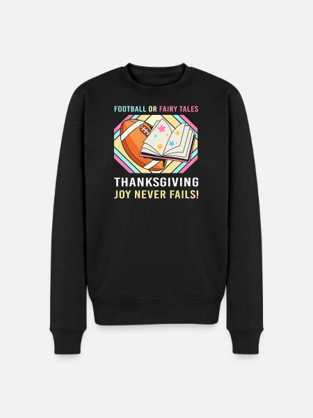 Thanksgiving Gender Reveal Werdende Mutter - Männer Premium Bio Pullover - Schwarz