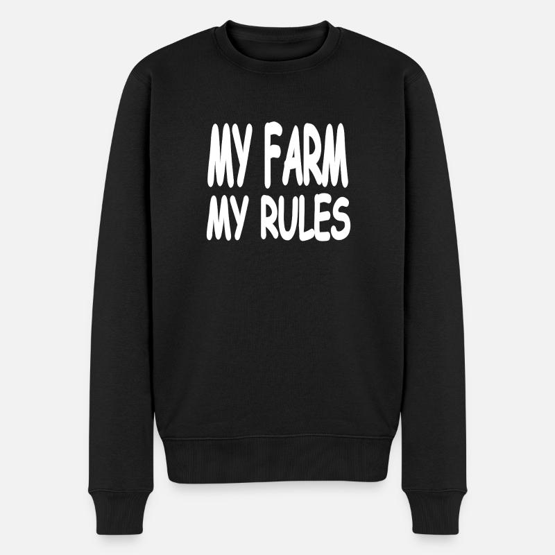 Bauernhof - Männer Premium Bio Pullover - Schwarz