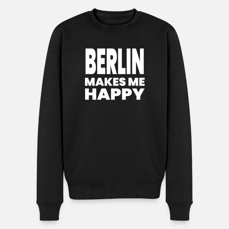 Berlin - Männer Premium Bio Pullover - Schwarz