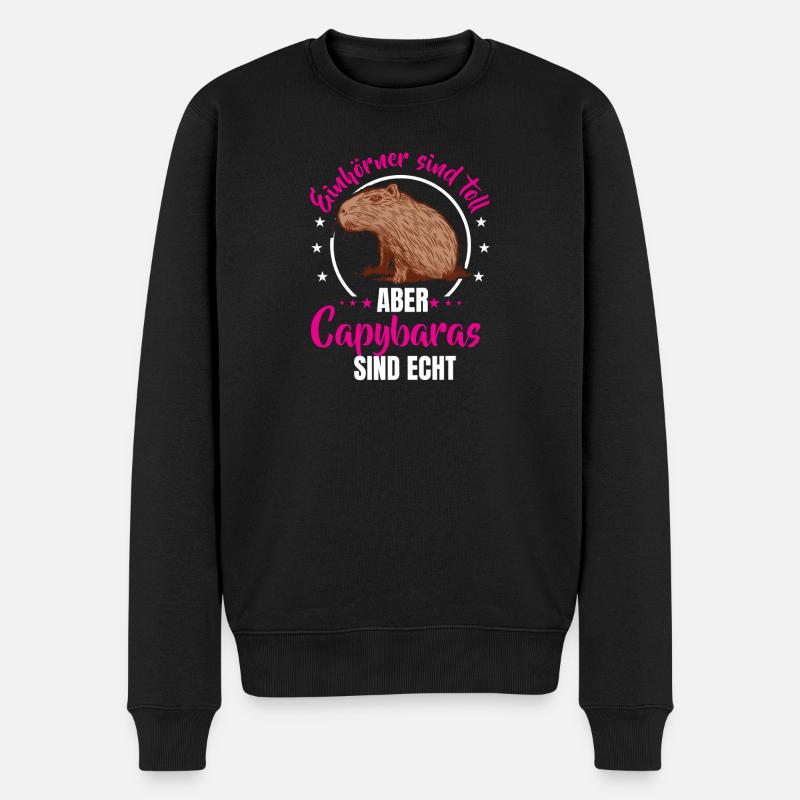 Les capybaras sont de vrais capybaras - Pull Premium bio Homme - noir