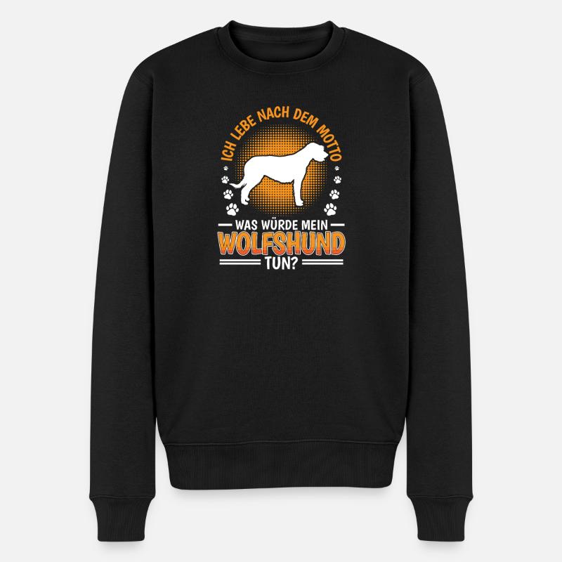 Que ferait l’Irish Wolfhound - Pull Premium bio Homme - noir