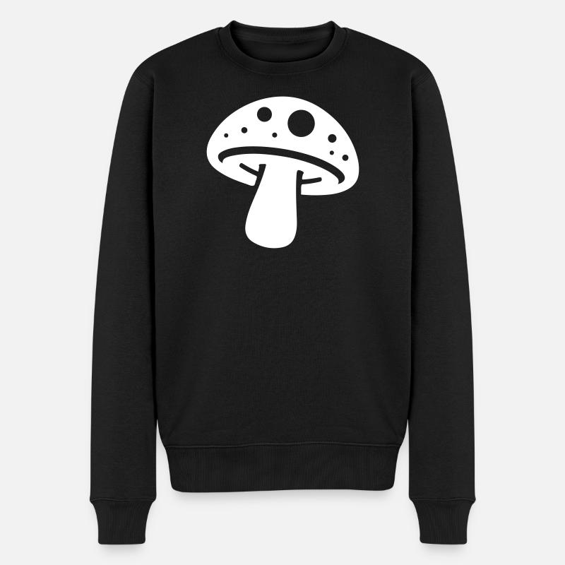 Icône de champignon - Pull Premium bio Homme - noir
