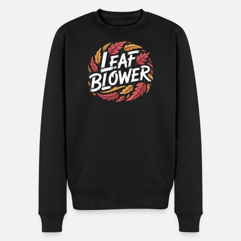 Laubbläser Herbstlaub - Männer Premium Bio Pullover - Schwarz