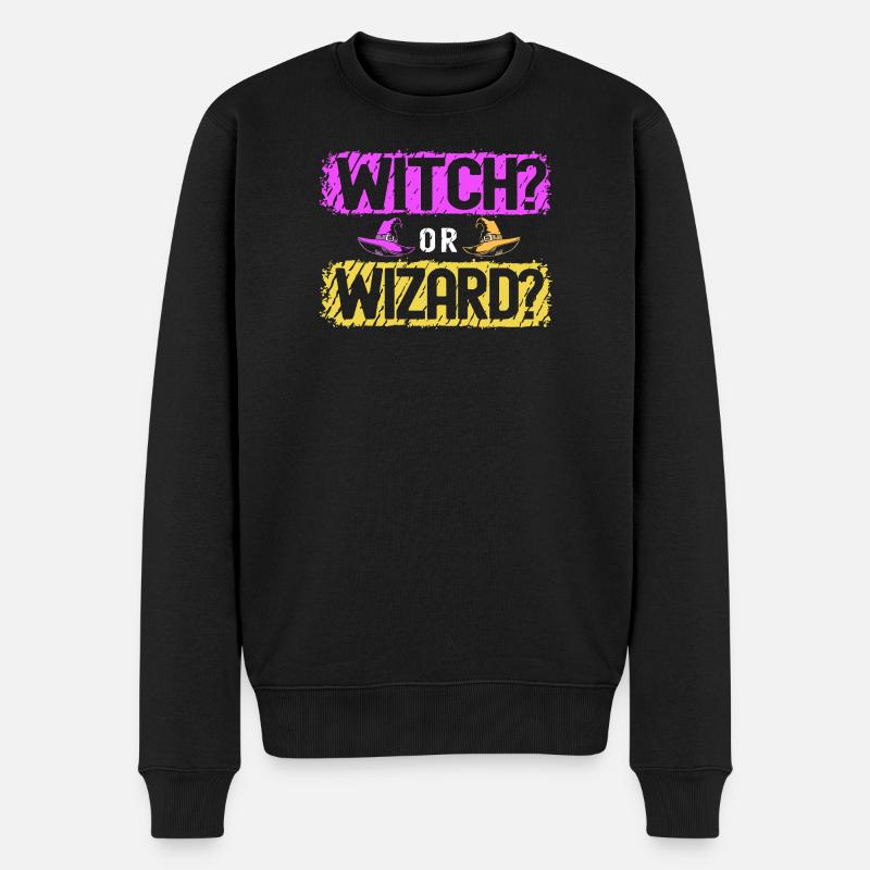 Halloween Gender Reveal - Männer Premium Bio Pullover - Schwarz