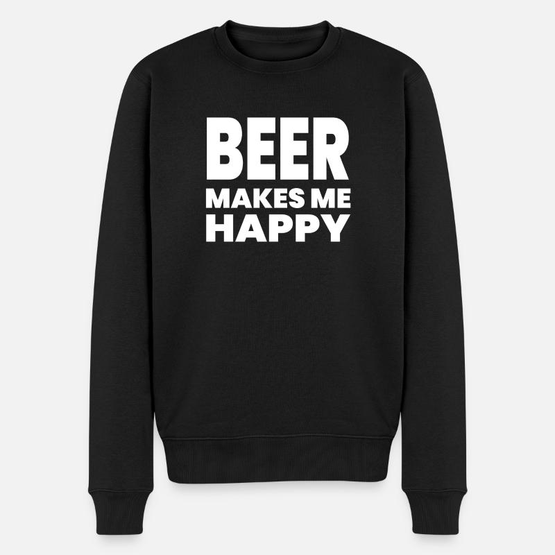 Bier - Männer Premium Bio Pullover - Schwarz
