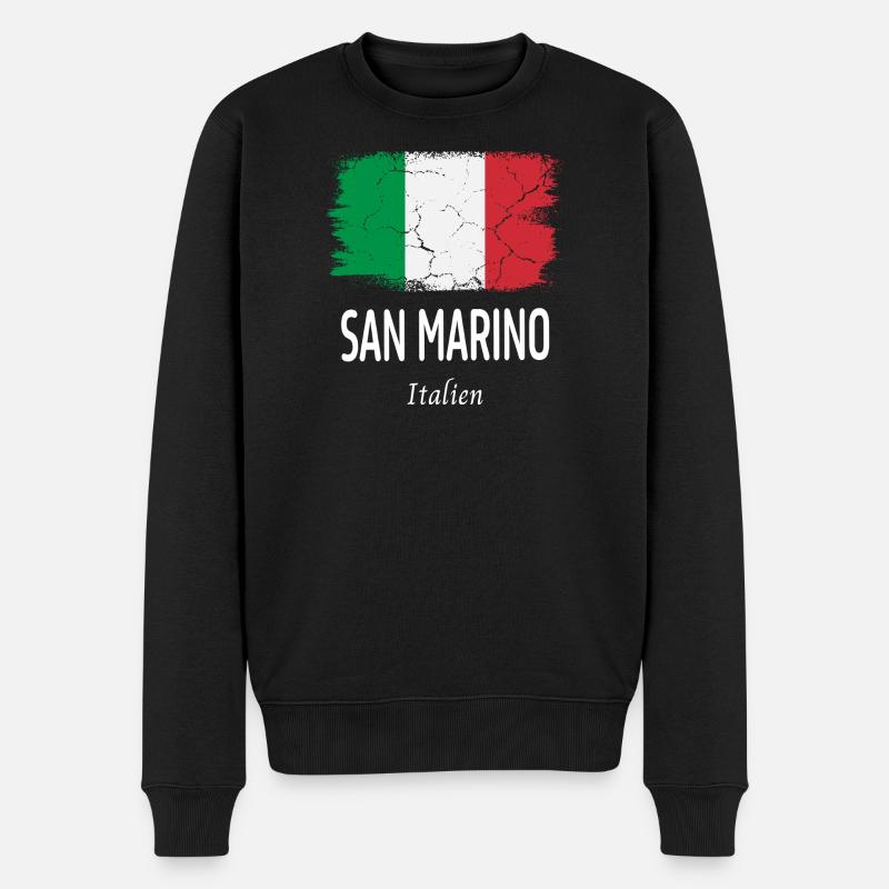 San Marino - Männer Premium Bio Pullover - Schwarz