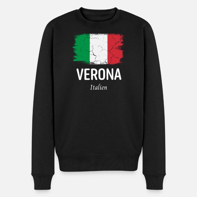 Verona - Männer Premium Bio Pullover - Schwarz