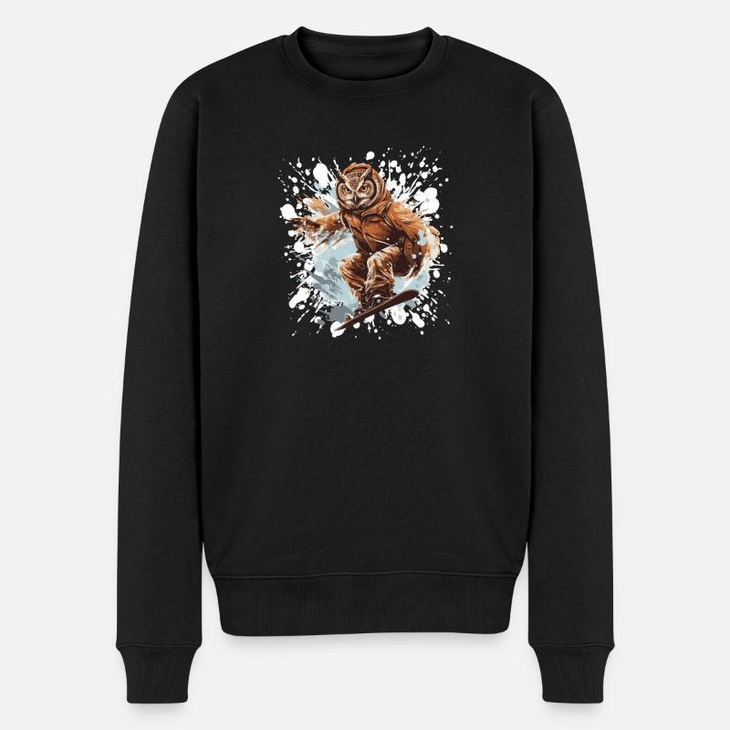 Hibou Snowboard - Pull Premium bio Homme - noir