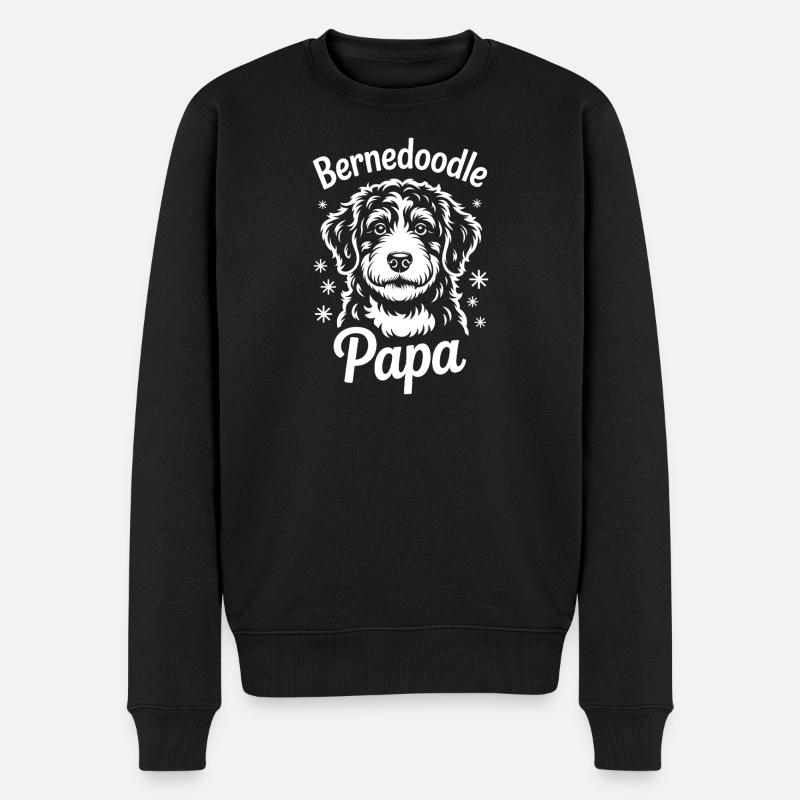 Bernedoodle Spruch Papa Witz Bernedoodle Geschenk - Männer Premium Bio Pullover - Schwarz
