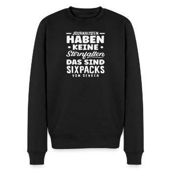 Rides du front Journaliste d’investigation penseur - Pull Premium bio Homme - noir - Devant - Nico (187cm)