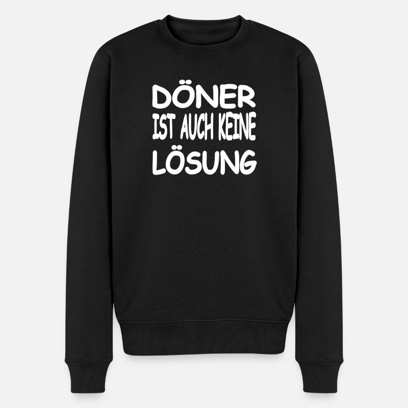 Döner - Männer Premium Bio Pullover - Schwarz