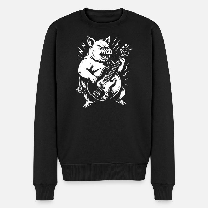 Groovy Pig Bass Jam - Pull Premium bio Homme - noir