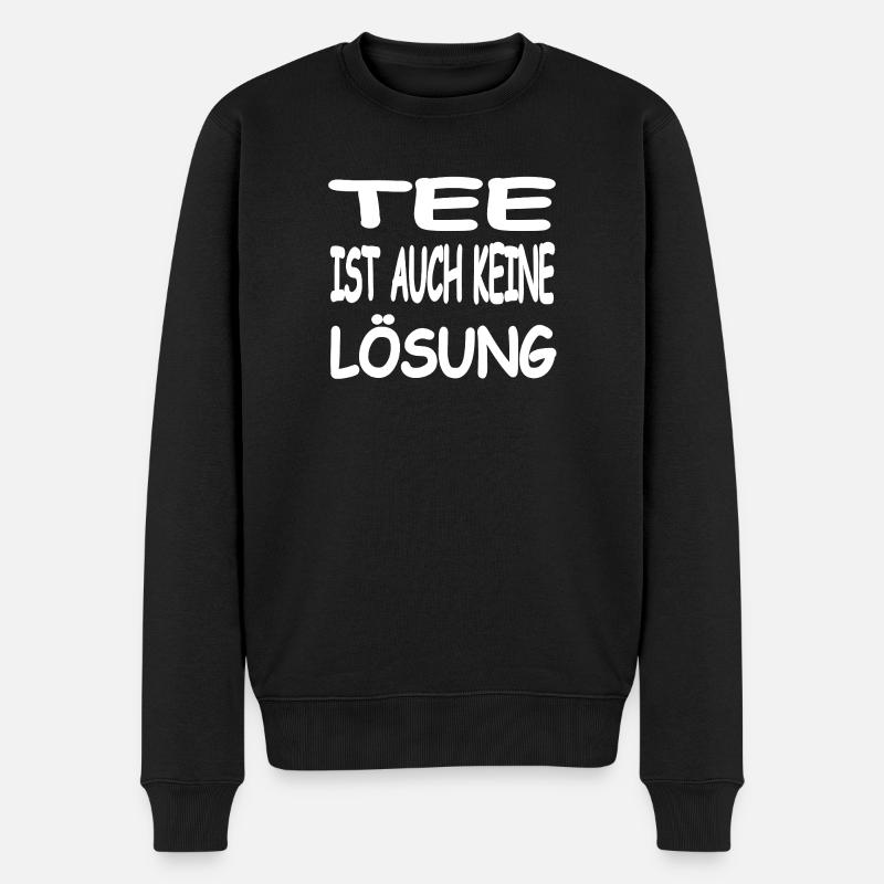 Tee - Männer Premium Bio Pullover - Schwarz