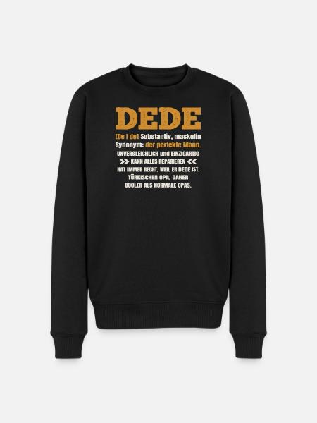 Türk Dede Design - Bedste Dede (bedstefar) nogensinde - Økologisk premium-sweatshirt til mænd - sort