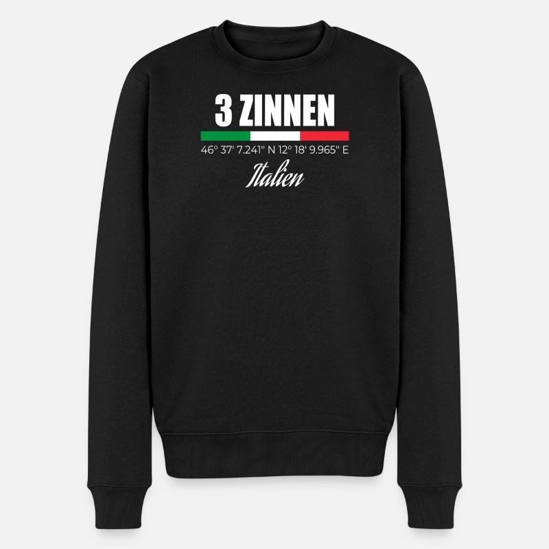 3 Zinnen - Männer Premium Bio Pullover - Schwarz