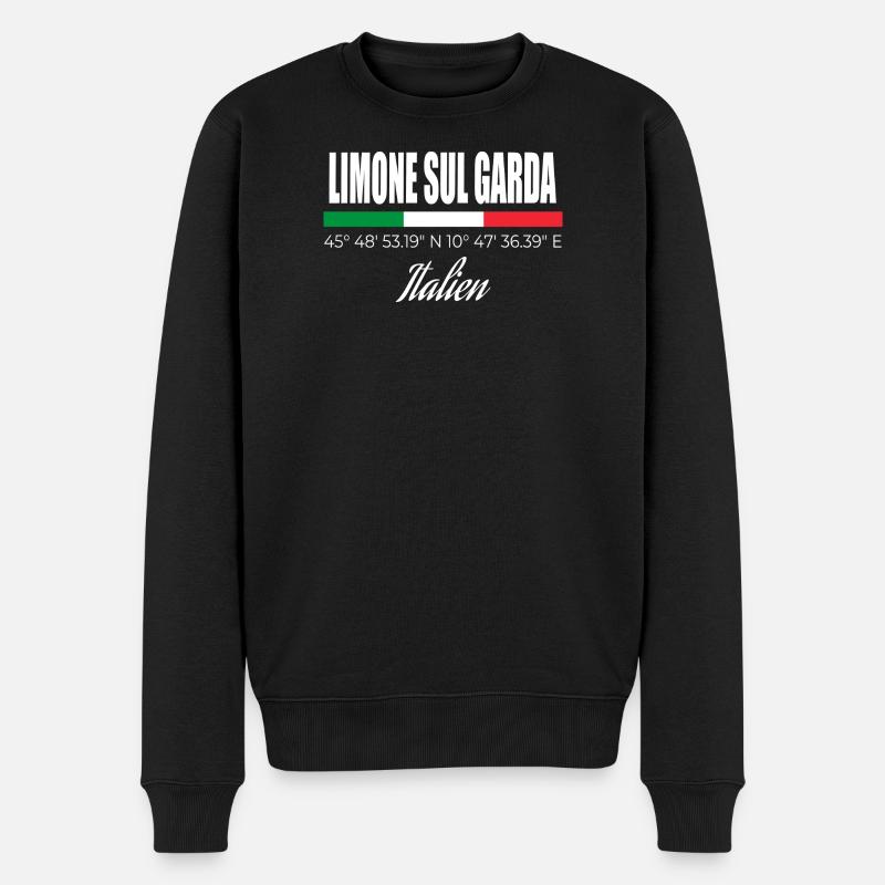 Limone sul Garda - Männer Premium Bio Pullover - Schwarz