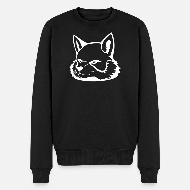 Fuchs - Männer Premium Bio Pullover - Schwarz
