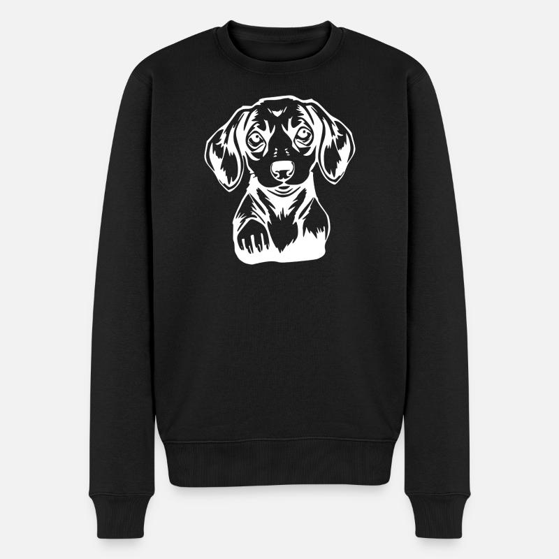 Teckel T-shirt teckel Cadeau - Pull Premium bio Homme - noir