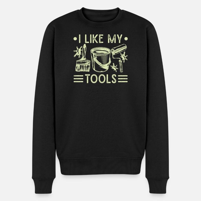 House Painter Dad Unique Gifts - Männer Premium Bio Pullover - Schwarz