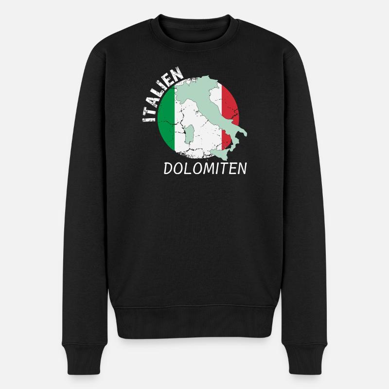 Dolomiten - Männer Premium Bio Pullover - Schwarz