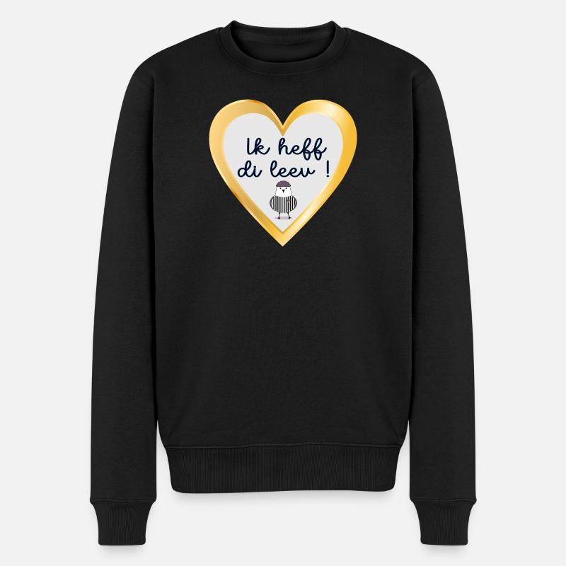 Bas allemand je t’aime - Pull Premium bio Homme - noir