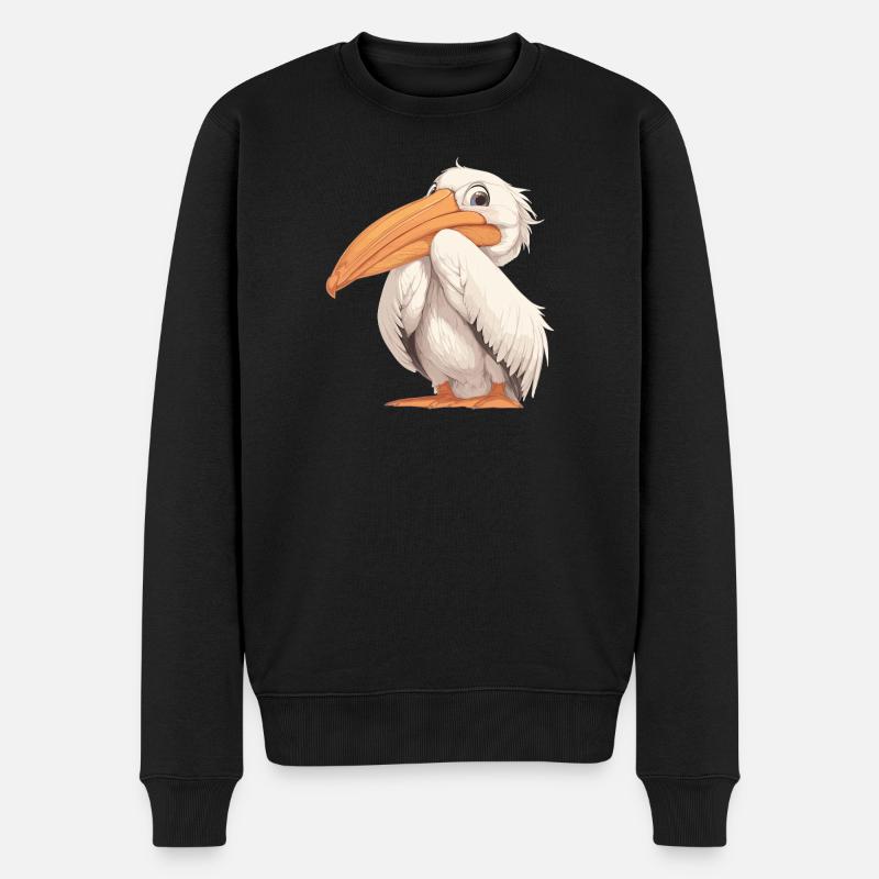 Pélicans Pélican - Pull Premium bio Homme - noir