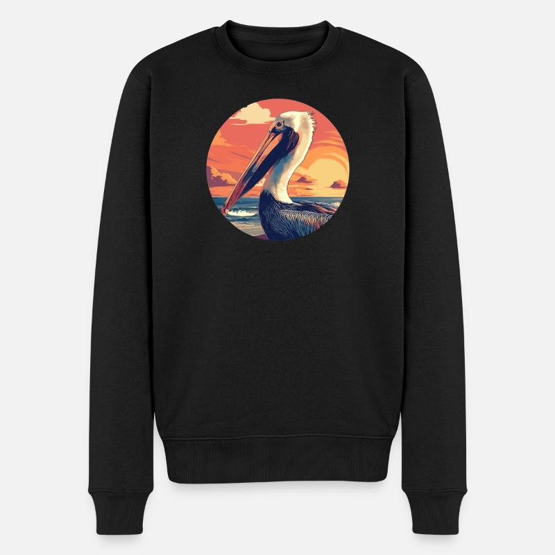 Pelikane Pelikan - Männer Premium Bio Pullover - Schwarz