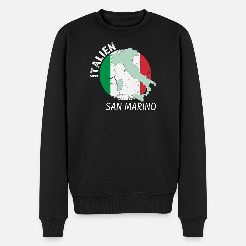 San Marino - Männer Premium Bio Pullover - Schwarz