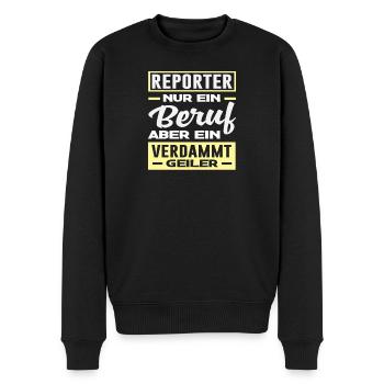 Journaliste d’investigation Profession de journaliste - Pull Premium bio Homme - noir - Devant - Nico (187cm)
