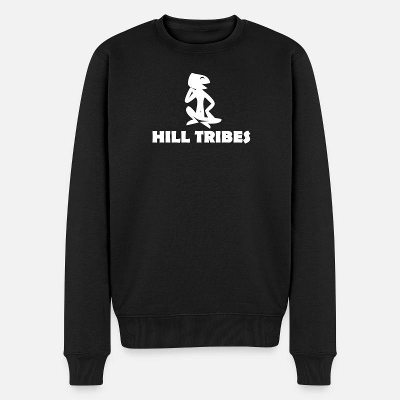 HILL TRIBES - Männer Premium Bio Pullover - Schwarz