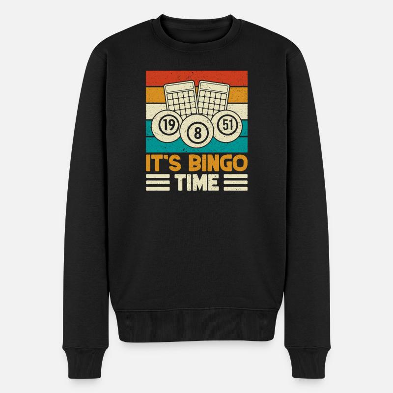 Jeu de bingo It’s Time Bingo - Pull Premium bio Homme - noir