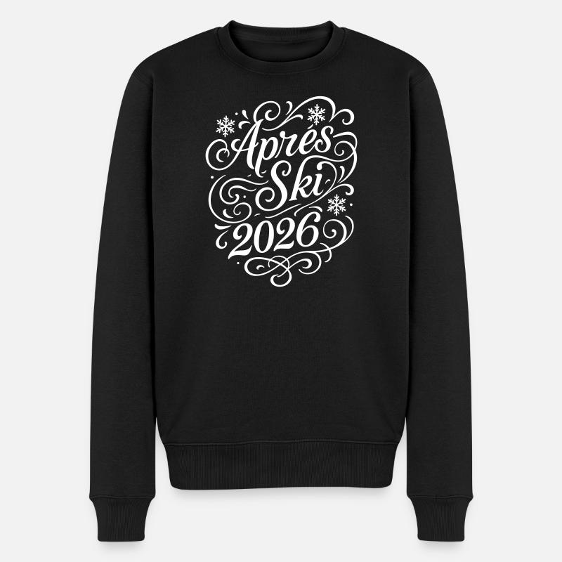 Apres Ski 2026 - Männer Premium Bio Pullover - Schwarz