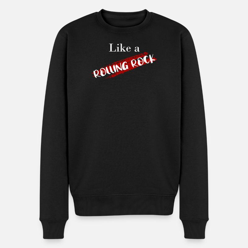 A Rolling Rock - Männer Premium Bio Pullover - Schwarz