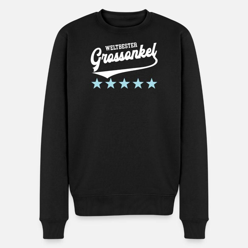 Grossonkel Patenonkel Bester Onkel Großonkel - Männer Premium Bio Pullover - Schwarz