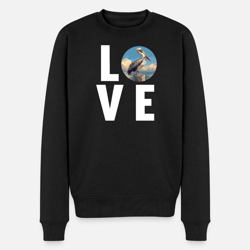 Pélicans Pélican - Pull Premium bio Homme - noir