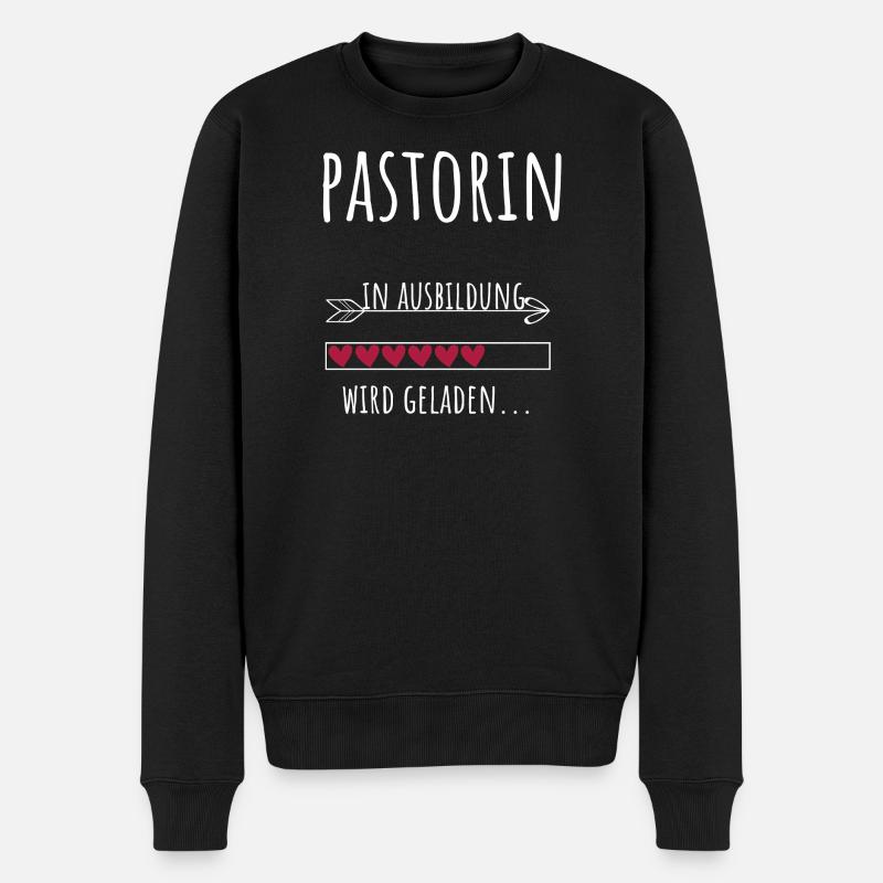 Theologie Studentin Beruf Ausbildung Pastorin - Männer Premium Bio Pullover - Schwarz