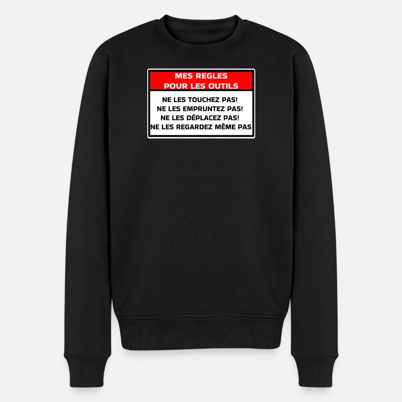 Mes règles pour les outils - Pull Premium bio Homme - noir