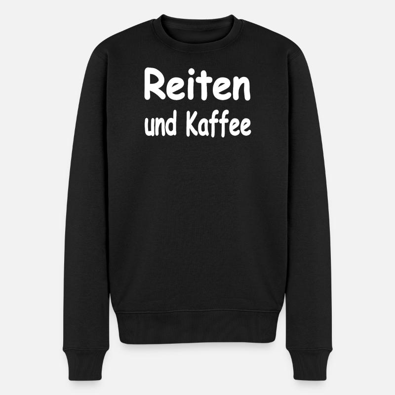 Reiten - Männer Premium Bio Pullover - Schwarz