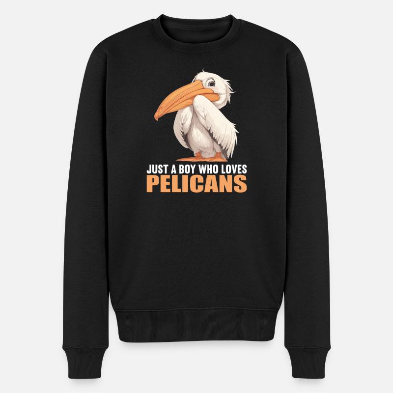 Pélicans Pélican - Pull Premium bio Homme - noir