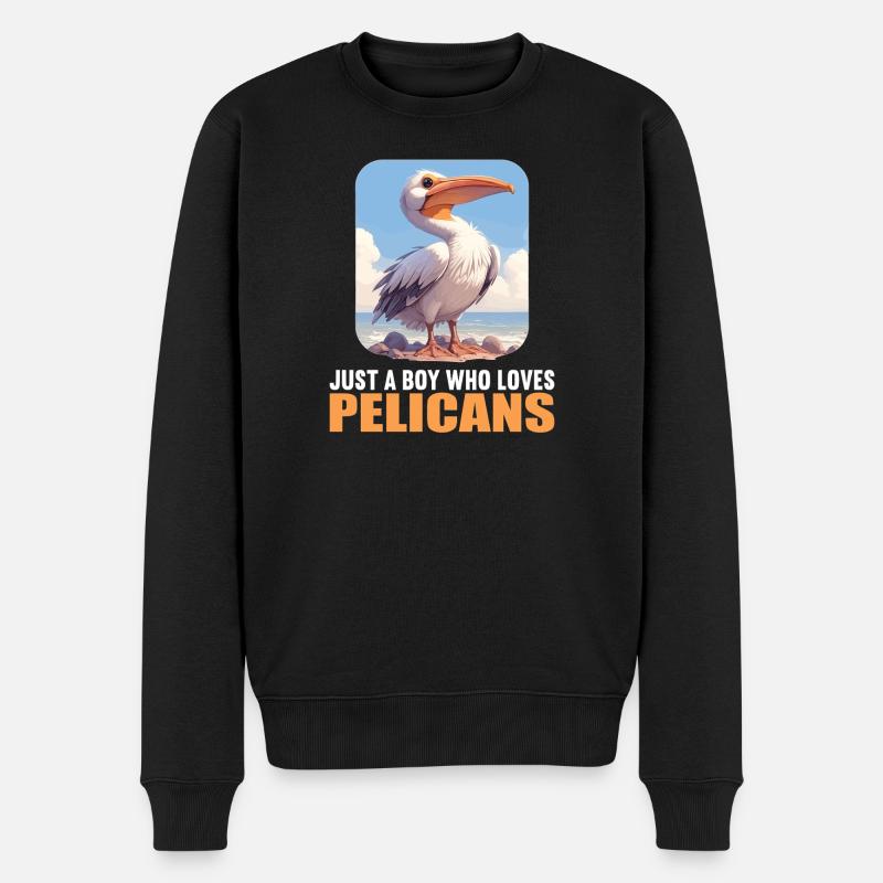 Pélicans Pélican - Pull Premium bio Homme - noir